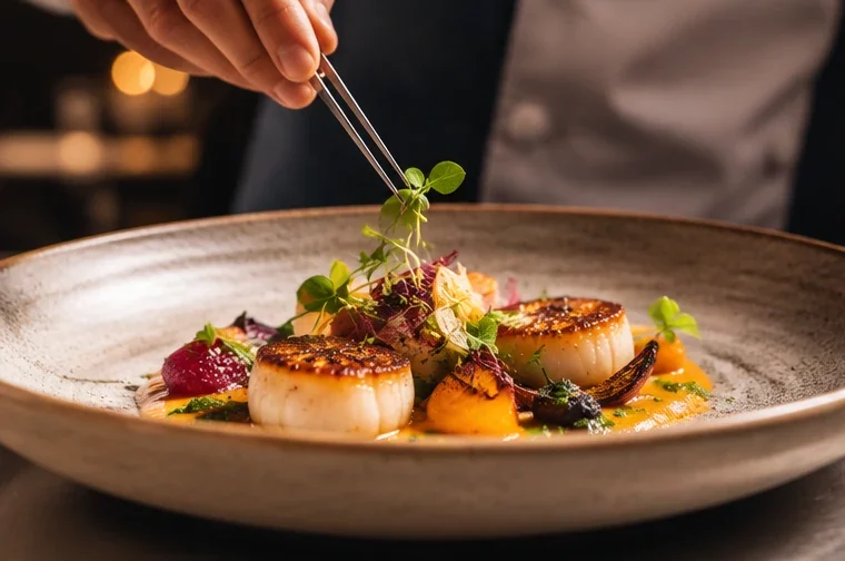 Culinair gerecht op een bord